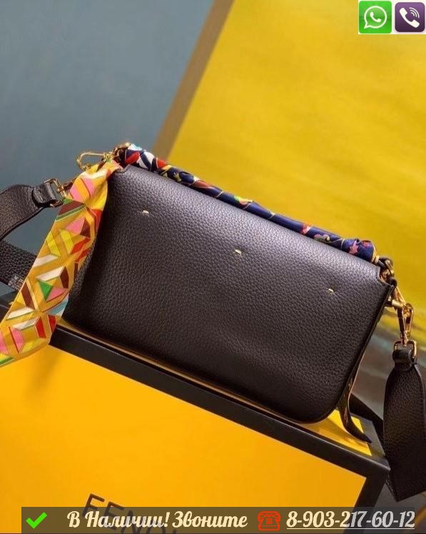 Сумка Fendi Baguette черная - фото 8 - id-p99215504