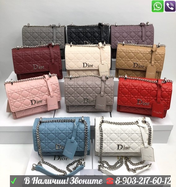 Сумка Christian Dior кожа икра Красный - фото 10 - id-p99203986