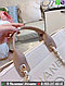 Сумка Chanel Shopping тканевая бежевая с жемчугом, фото 6