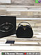 Клатч Prada Odetta черный с контрастной ручкой, фото 2