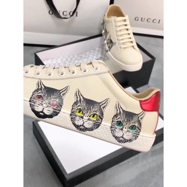 Кеды Gucci New Ace бежевые - фото 8 - id-p99205848