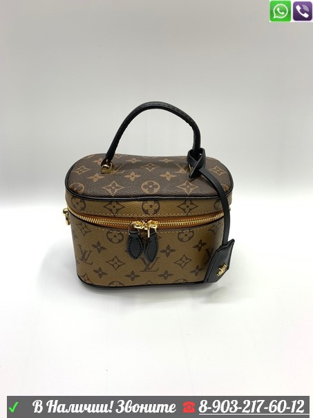 Сумка Louis Vuitton NICE MINI LV с принтом бренда - фото 3 - id-p99201142