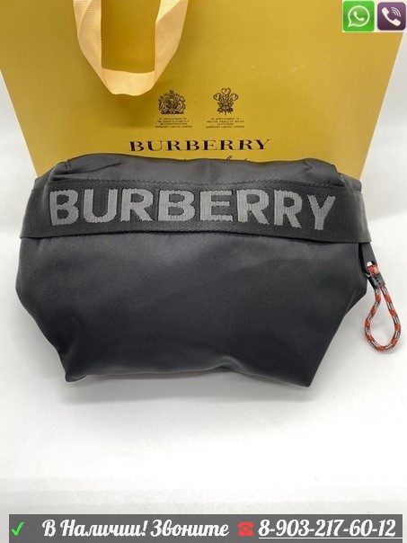 Поясная сумка Burberry Sonny medium Серый - фото 4 - id-p99206875