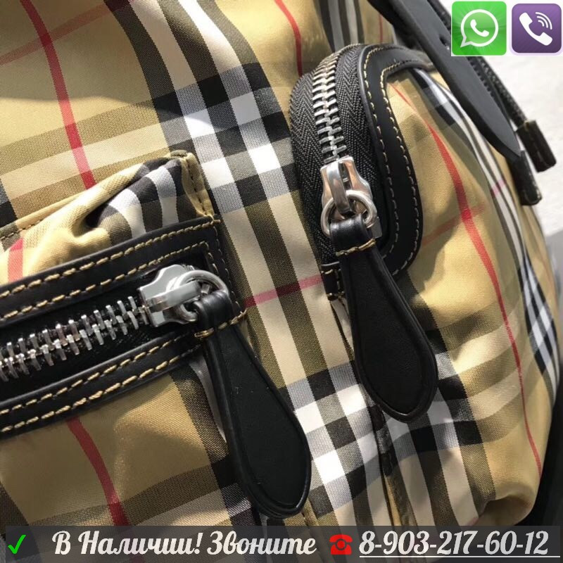 Burberry Rucksack Қалталары бар матадан тігілген Берберри рюкзактары - фото 4 - id-p99198403