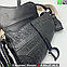 Сумка Dior SADDLE с узором черная, фото 5