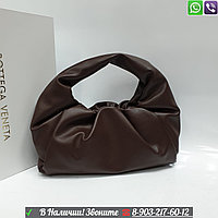 Сумка Bottega Shoulder Pouch шоколадная Боттега