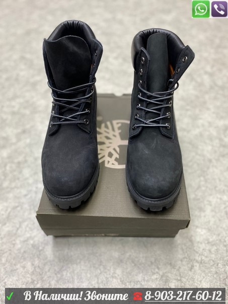 Ботинки Timberland 6 Inch на шнуровке черные - фото 5 - id-p99208801