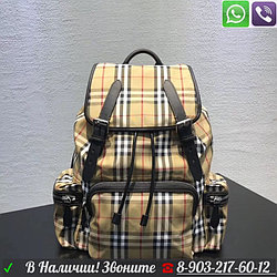 Рюкзак Burberry Rucksack Тканевый Берберри c карманами Синий