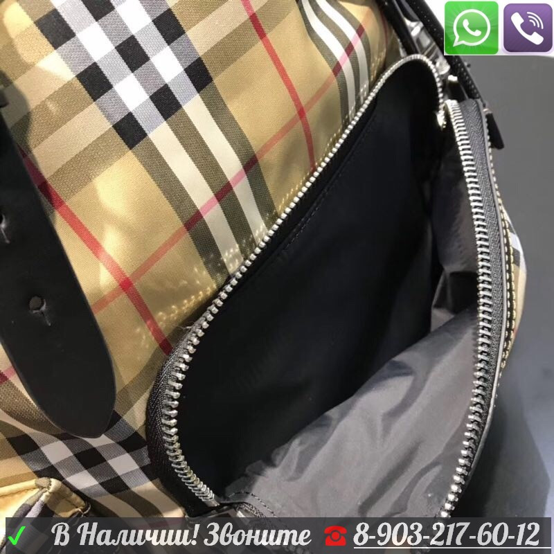 Рюкзак Burberry Rucksack Тканевый Берберри c карманами Синий - фото 9 - id-p99198406