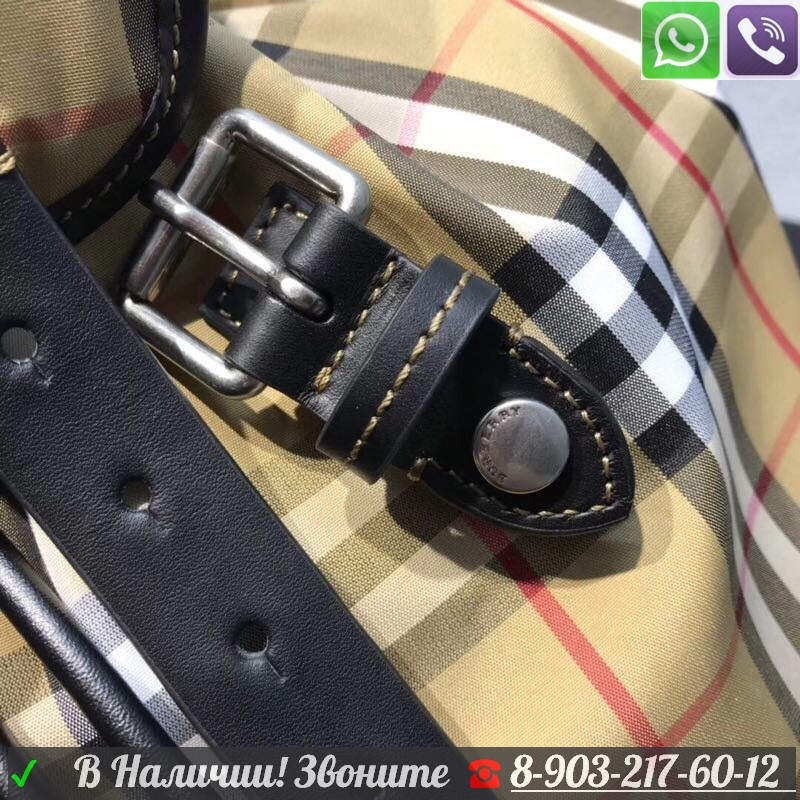 Рюкзак Burberry Rucksack Тканевый Берберри c карманами Синий - фото 10 - id-p99198406