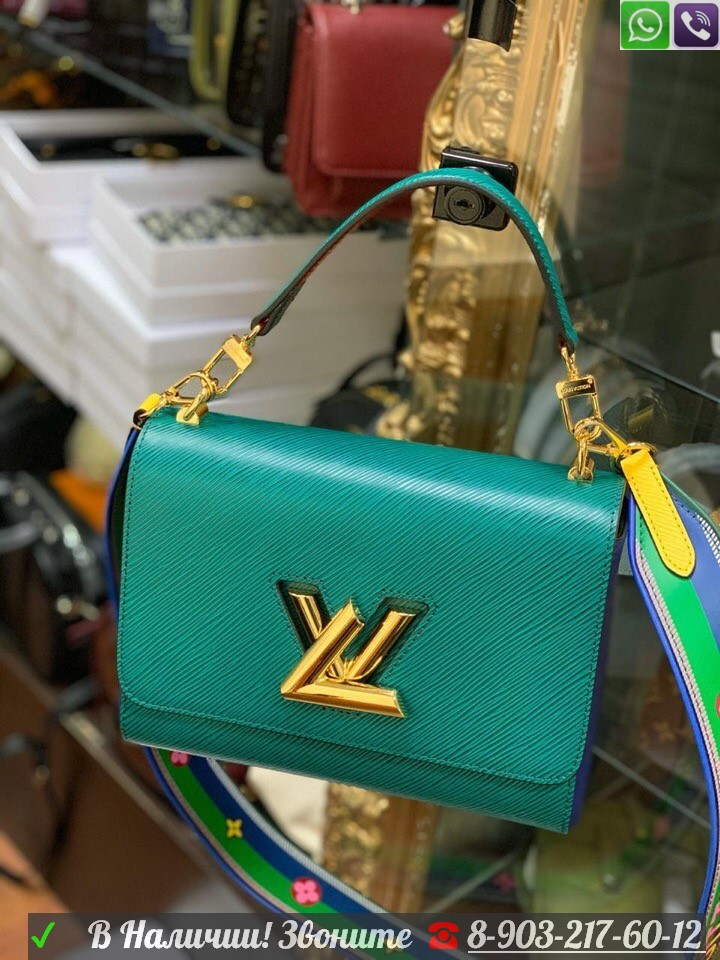 Сумка Louis Vuitton Twist MM c широким ремнем - фото 2 - id-p99199299