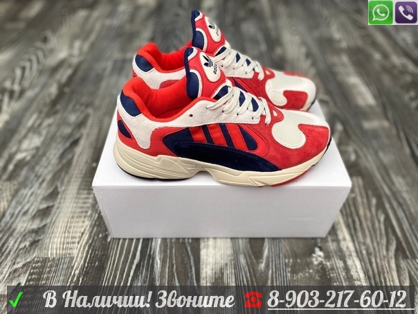 Кроссовки Adidas Yung 1 красные - фото 1 - id-p99208822