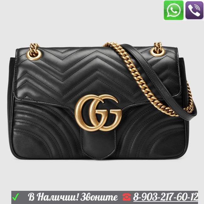 Сумка Кожа Gucci GG Marmont Matelass Клатч Gucci - фото 5 - id-p99195522