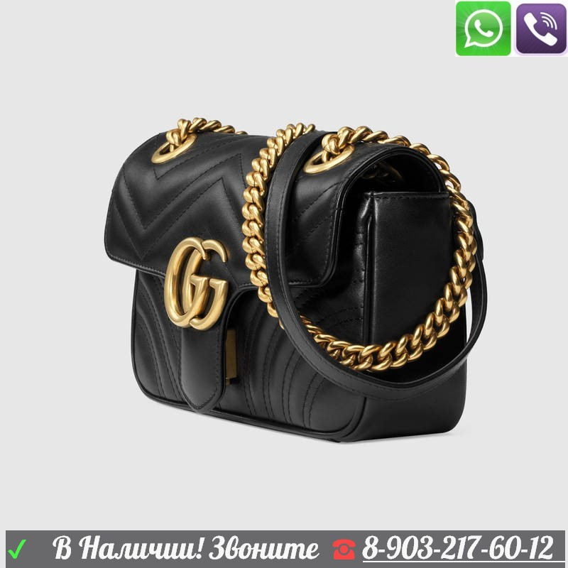 Сумка Кожа Gucci GG Marmont Matelass Клатч Gucci - фото 8 - id-p99195522