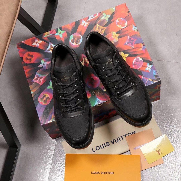 Кроссовки Ришелье Louis Vuitton Harlem черные - фото 1 - id-p99205934