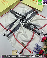 Платок Burberry Vintage Check Бербери 140 см на 140 см Белый