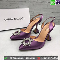 Босоножки Amina Muaddi Begnum Фиолетовый