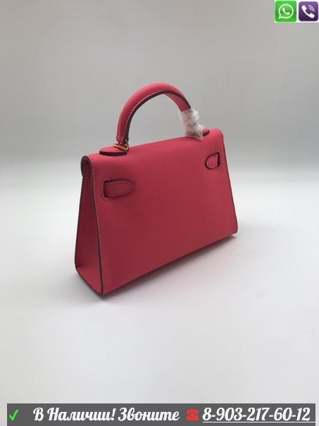 Сумка Hermes Kelly мини Гермес клатч розовый - фото 2 - id-p99201201