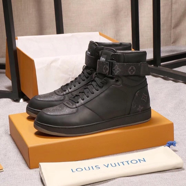 Кроссовки Louis Vuitton Rivoli черные - фото 1 - id-p99205951