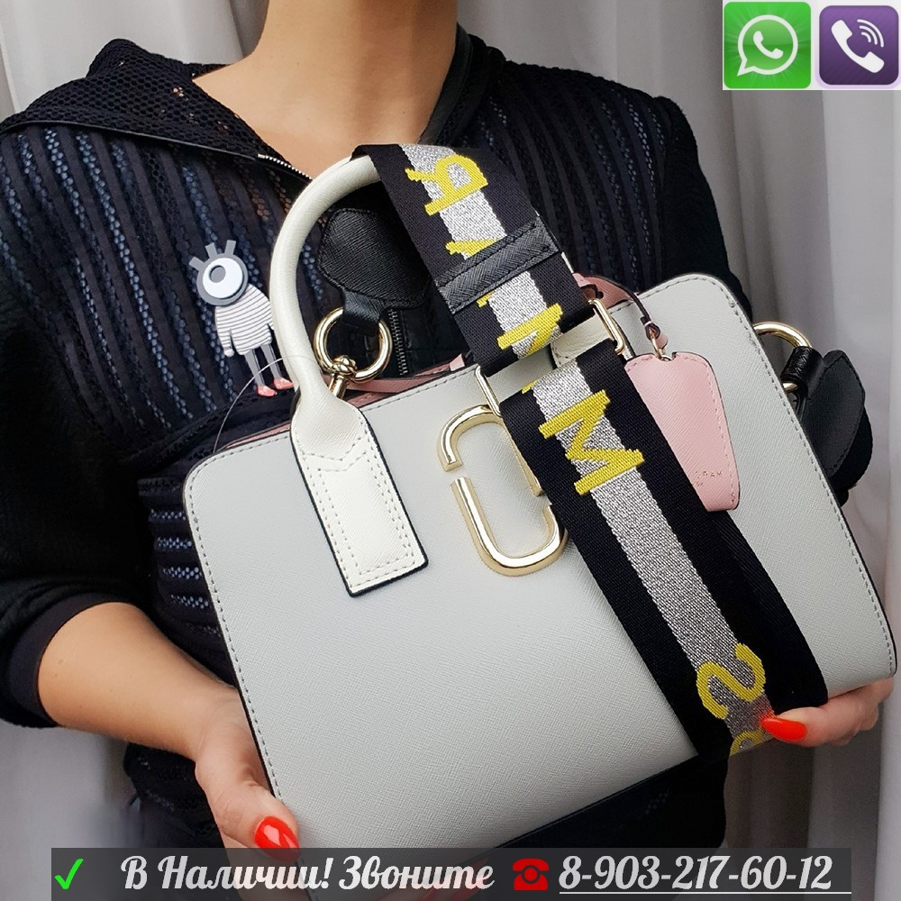 Сумка Marc Jacobs Little Big Shot DTM черная с черным знаком