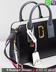 Сумка Marc Jacobs Little Big Shot DTM Black с черным ремнем