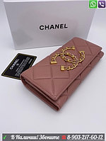 Кошелек Chanel на кнопке Розовый