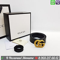 Ремень Gucci черный Золотой