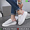 Кеды Alexander McQueen кроссовки белые с цветной вставкой, фото 7