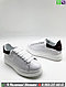 Кеды Alexander McQueen кроссовки белые с цветной вставкой, фото 8