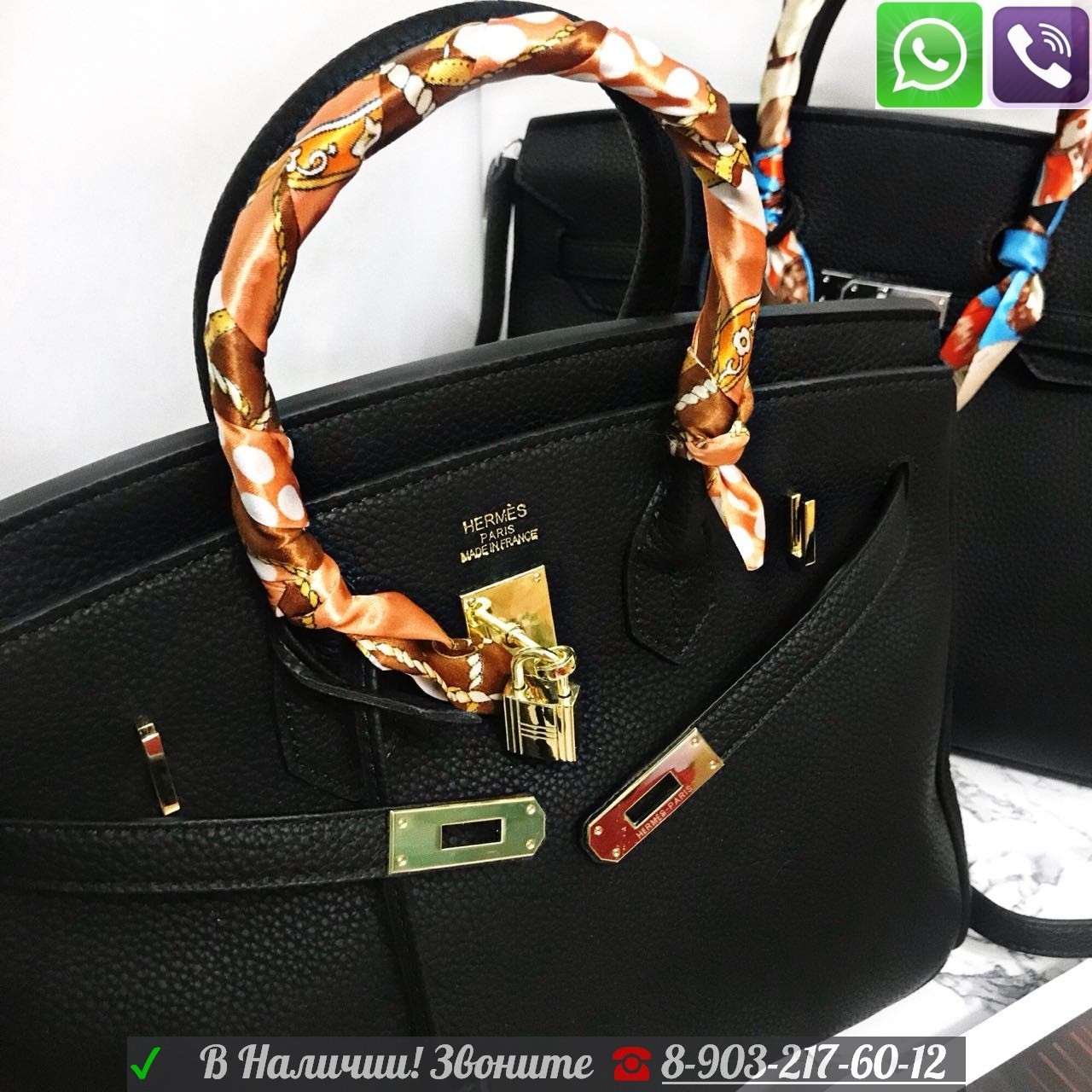 Сумка Hermes Birkin Гермес Биркин 35 Кожаная Люкс с номером - фото 5 - id-p99197480