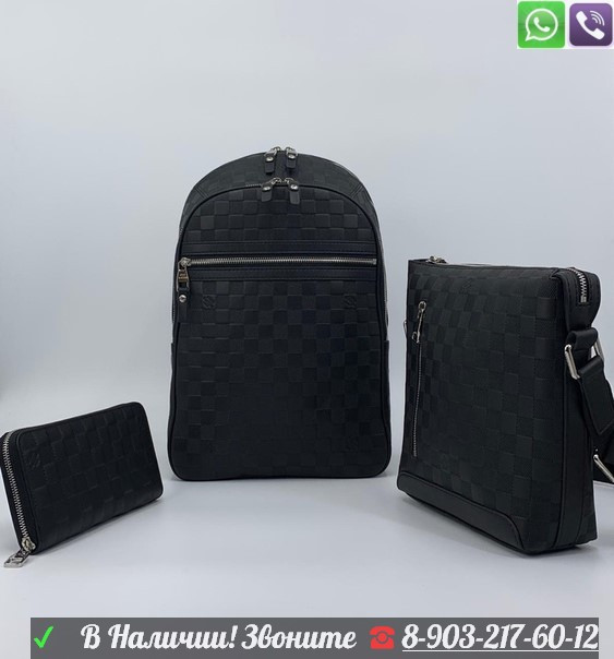 Сумка планшет Louis Vuitton черный - фото 1 - id-p99206952