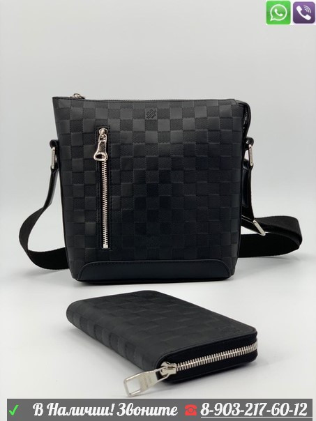 Сумка планшет Louis Vuitton черный - фото 3 - id-p99206952