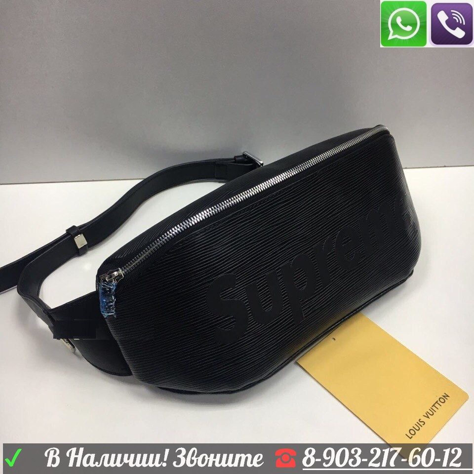 Сумка Барсетка на пояс Louis Vuitton Supreme Красная Черная - фото 9 - id-p99195583