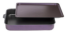 Противень 19х25 см VIOLET 3632523 с метал. крышкой, 2 ручки