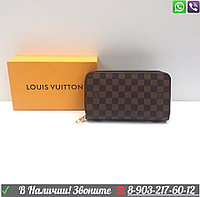 Клатч Louis Vuitton zippy XL мужской коричневый