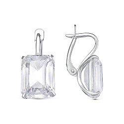 Серьги из серебра фианит Красная Пресня 3381066Д