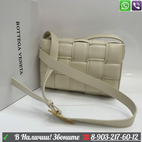 Сумка Bottega Veneta Cassette на ремне дутая, фото 1