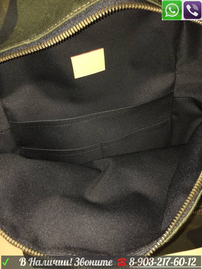 Рюкзак Темно зеленый Louis Vuitton apollo Supreme Тканевый - фото 3 - id-p99196558