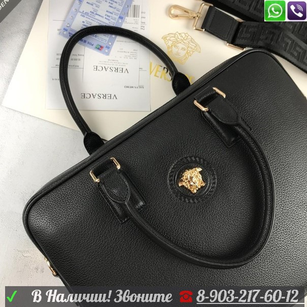 Портфель Versace Medusa черная сумка для документов - фото 4 - id-p99205085