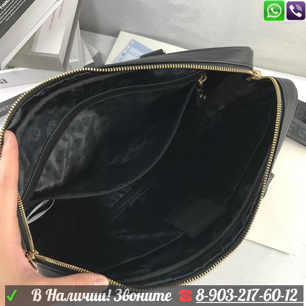 Портфель Versace Medusa черная сумка для документов - фото 9 - id-p99205085