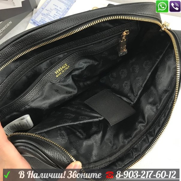 Портфель Versace Medusa черная сумка для документов - фото 10 - id-p99205085