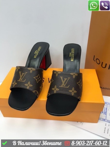 Сабо Louis Vuitton коричневые - фото 4 - id-p99214740