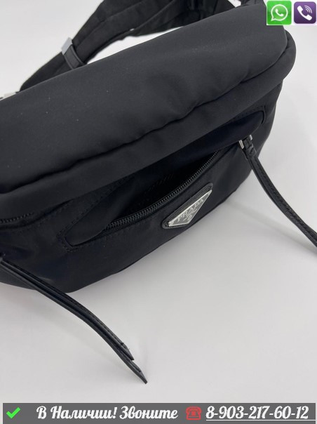 Поясная сумка Prada черная - фото 9 - id-p99213795