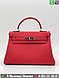 Сумка Hermes Kelly красная, фото 3