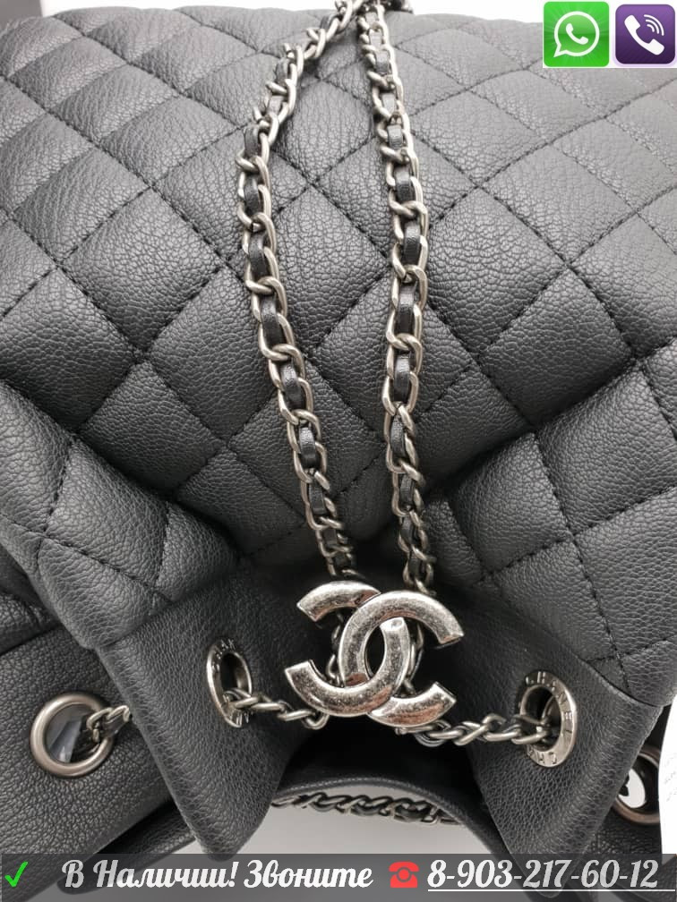 Сумка с застежкой на шнурках Chanel шанель Черная - фото 3 - id-p99197579