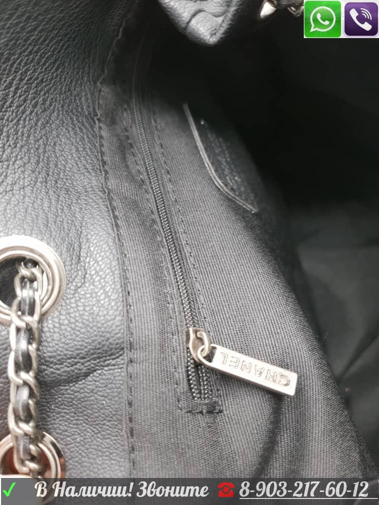 Сумка с застежкой на шнурках Chanel шанель Черная - фото 6 - id-p99197579