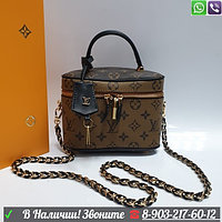 Louis Vuitton клатч сундучок на замочке с ключом Коричневый