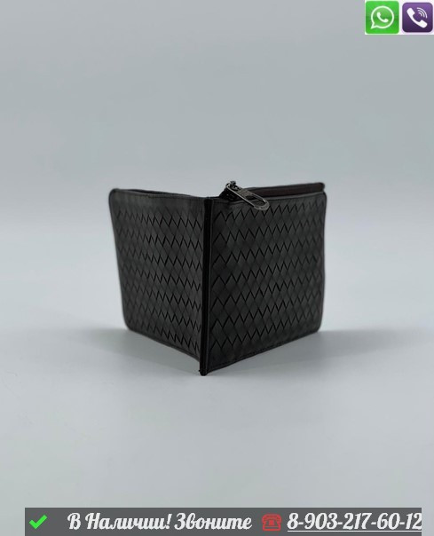 Визитница Bottega Veneta черная - фото 4 - id-p99211859