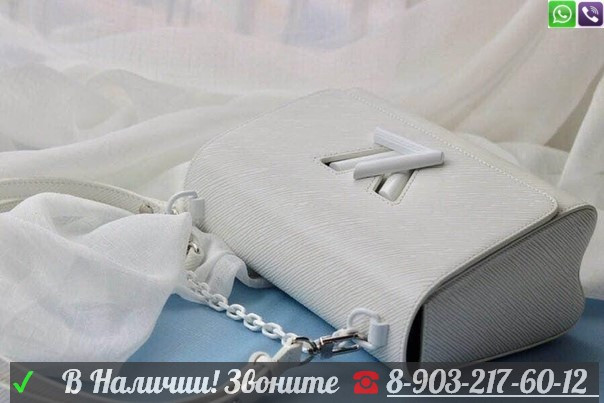 Louis Vuitton Белый клатч Twist - фото 4 - id-p99204204