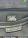 Сумка Karl Lagerfeld Ikonik черный круглый с широким ремнем, фото 9